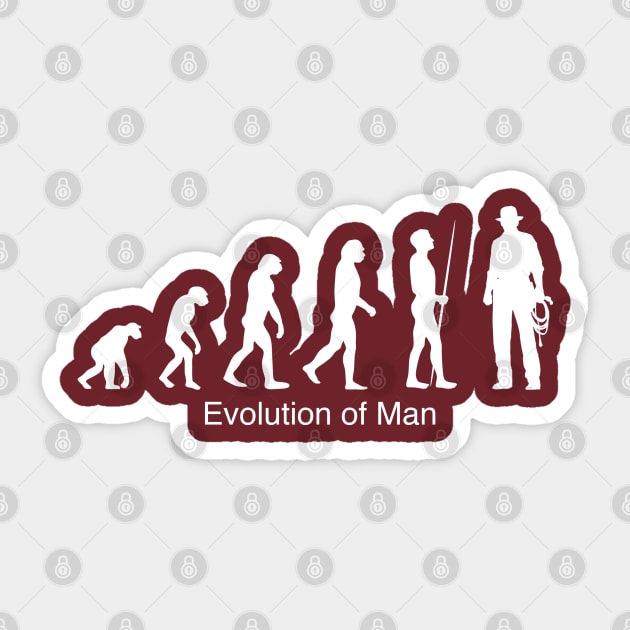 The Evolution of Man Sticker by The Skipper Store